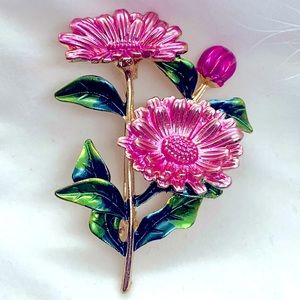 Big Punk Flowers Bouquet Brooch
